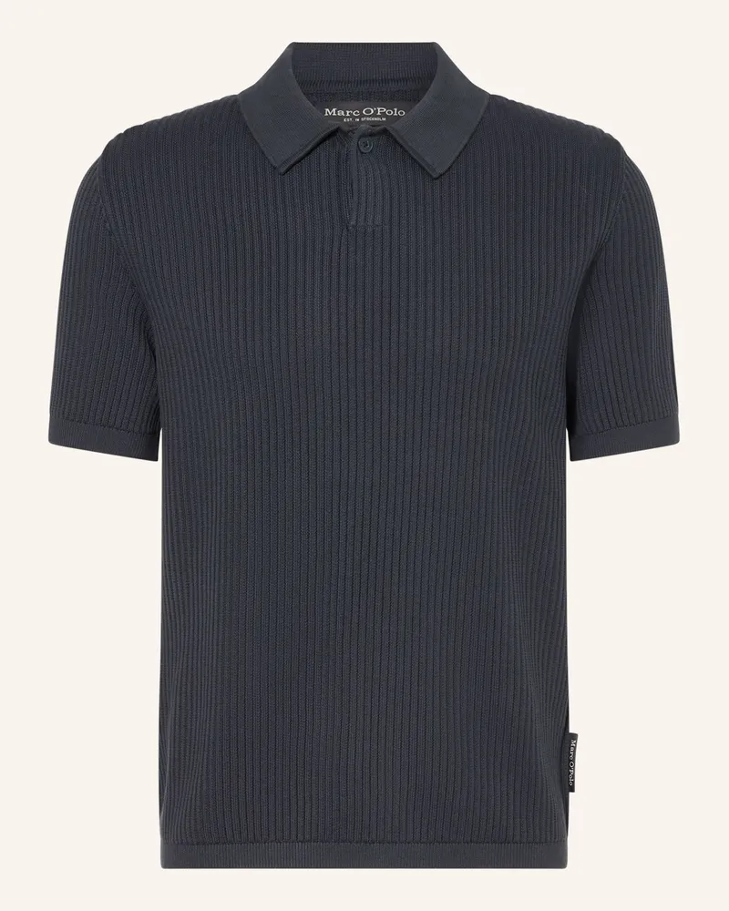 Marc O'Polo Strick-Poloshirt blau Dunkelblau
