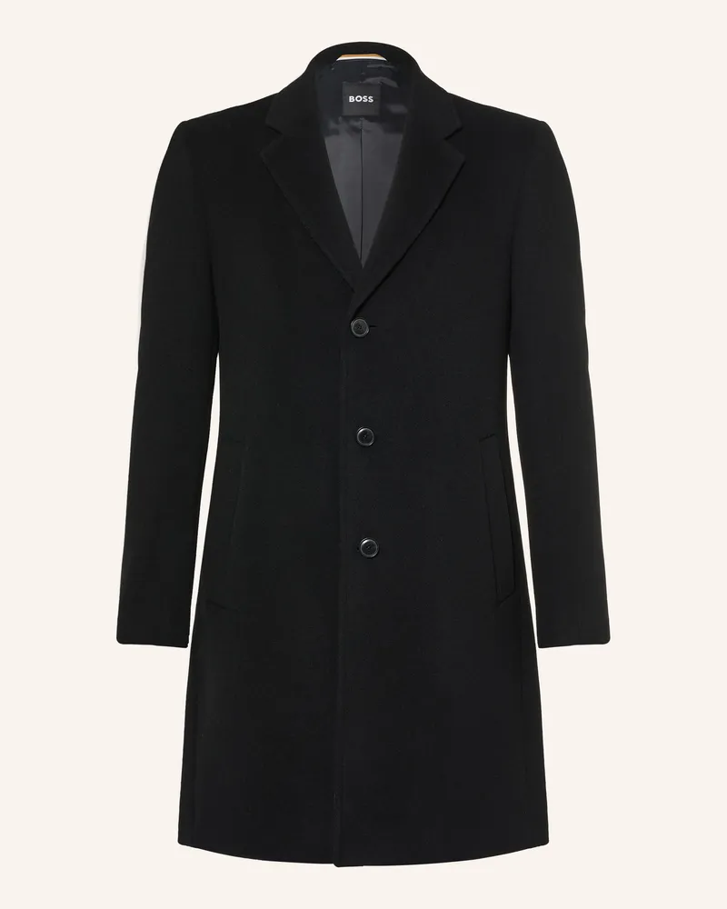 HUGO BOSS Wollmantel Hyde schwarz Schwarz
