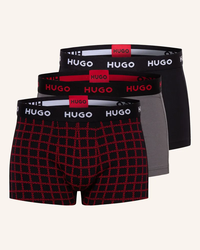 HUGO BOSS 3er-Pack Boxershorts grau Schwarz