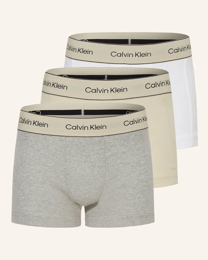 Calvin Klein 3er-Pack Boxershorts HERITAGE COTTON STRETCH Hellgrau
