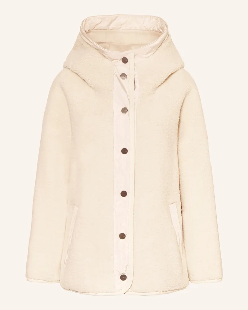 Pinko Kunstfell-Jacke Ecru