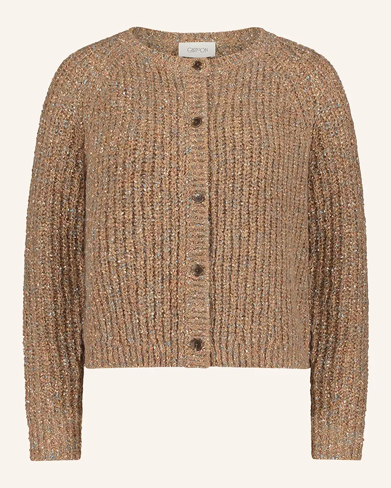 Cartoon Strickjacke beige Braun