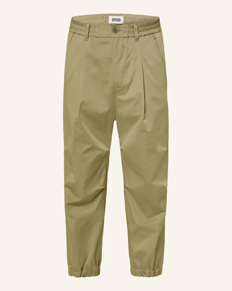 Drykorn Chino LIROG Extra Slim Fit mit verkürzter Beinlänge Khaki