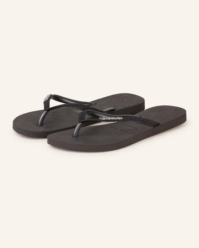 Havaianas Zehentrenner SLIM GLITTER II Schwarz