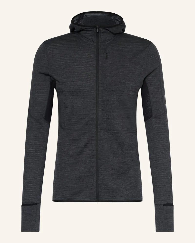 Icebreaker Midlayer-Jacke MERINO BLEND REALFLEECE™ DESCEDER mit Merinowolle Dunkelgrau