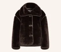 Kunstfell-Jacke braun