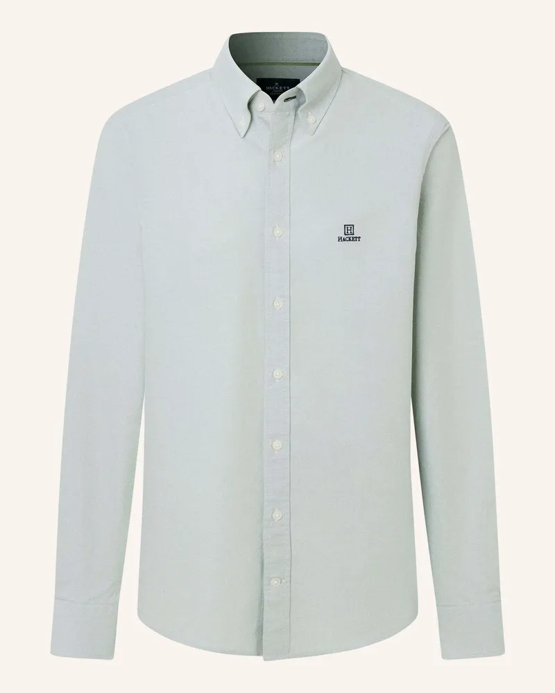 Hackett Freizeithemd Heritage Ess Solid Ox gruen Grün