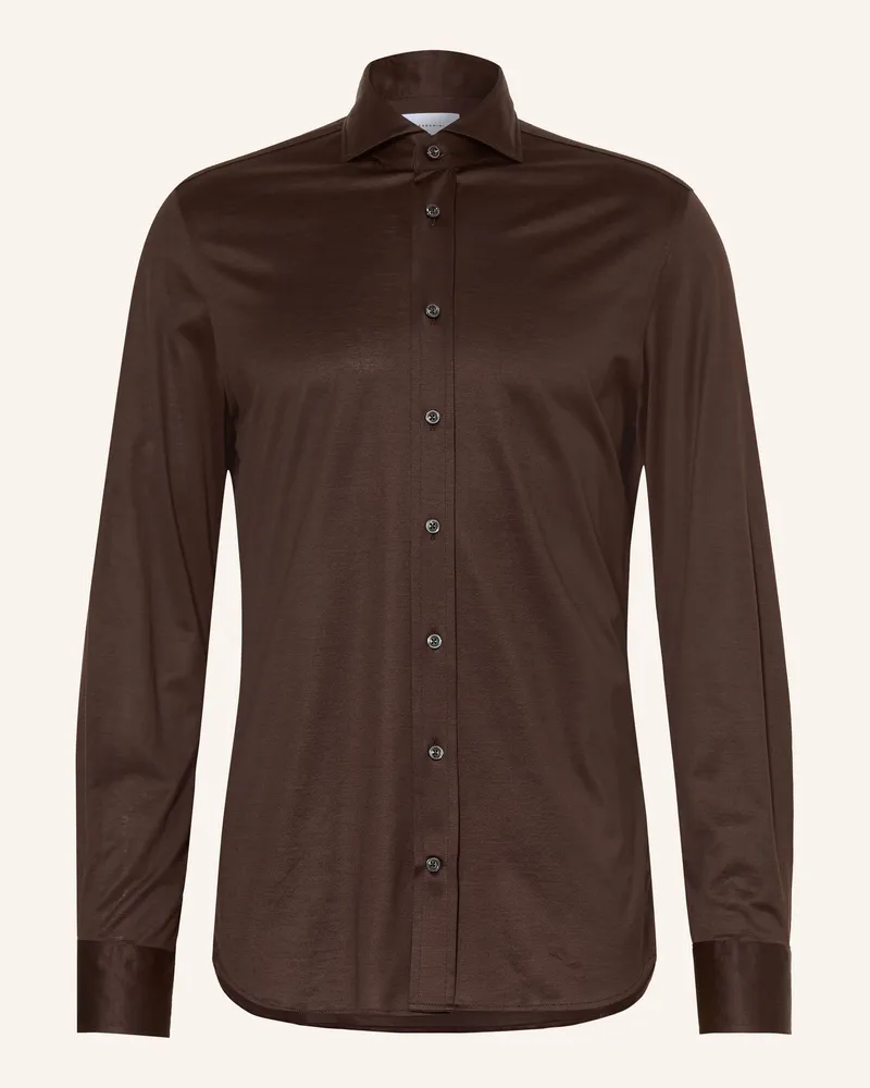 Baldessarini Jerseyhemd Hugh Slim Fit braun Dunkelbraun