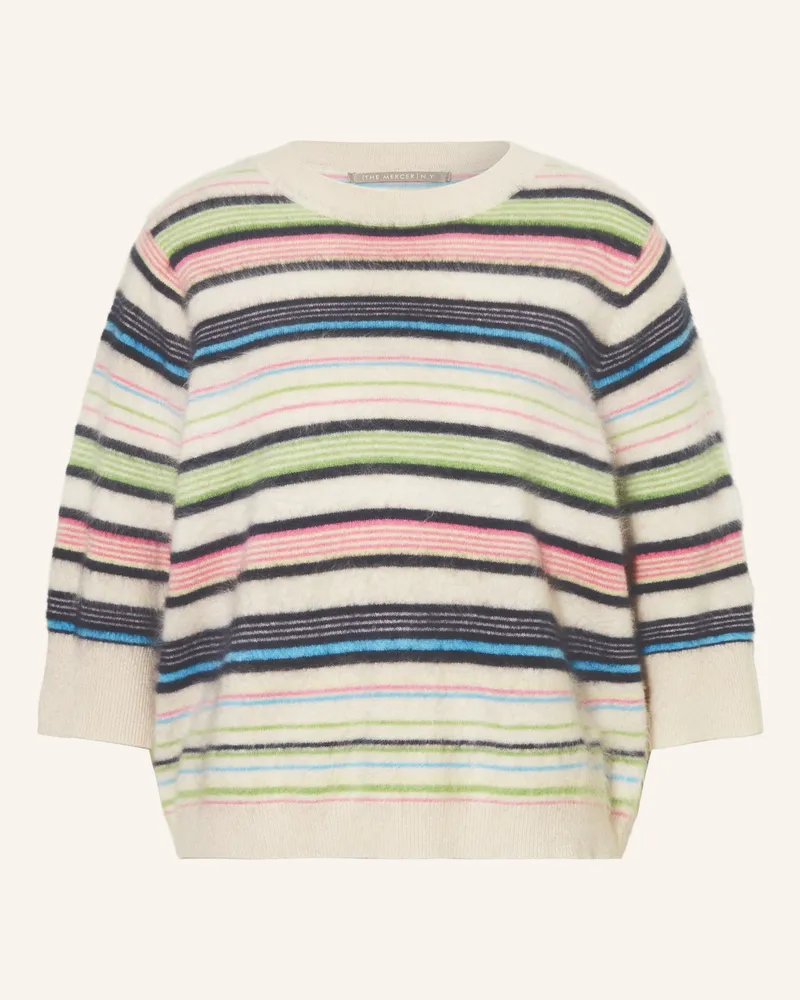(THE MERCER) N.Y. Cashmere-Pullover mit 3/4-Arm Creme