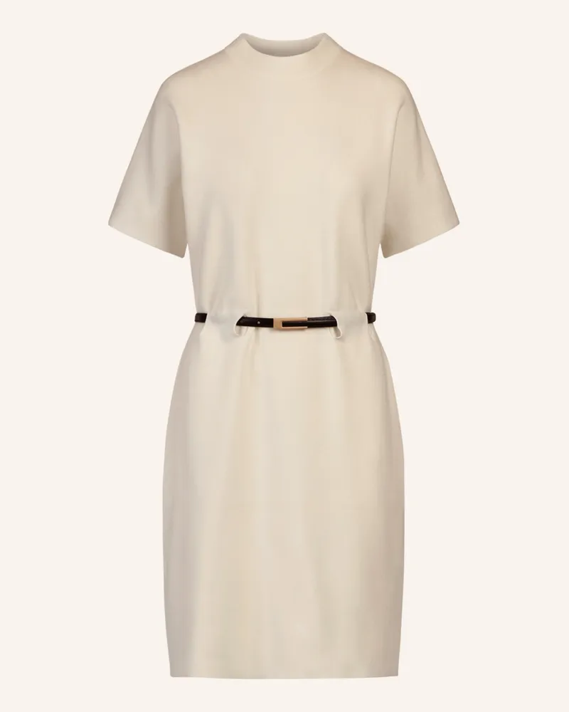 Apart Strickkleid mit Gürtel Creme