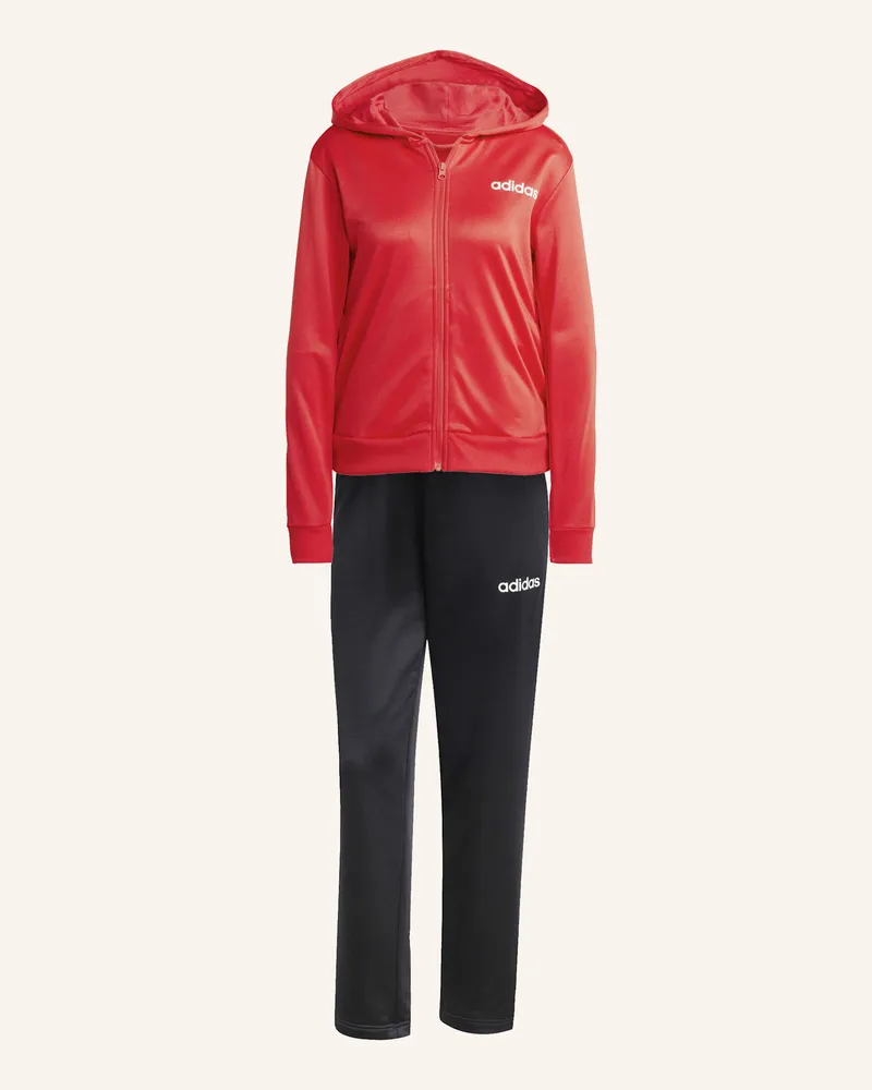 adidas ESSENTIALS LINEAR TRAININGSANZUG Rot