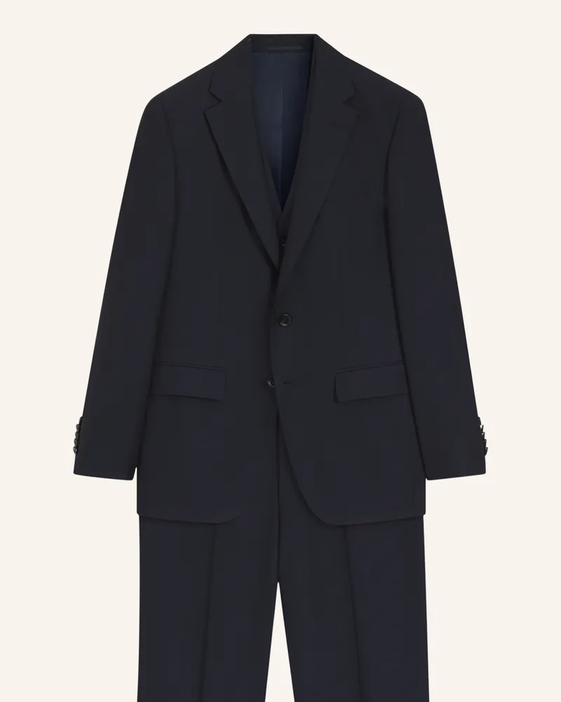 HUGO BOSS Business Anzug L-Harvers-3pcs-241 Slim Fit blau Dunkelblau