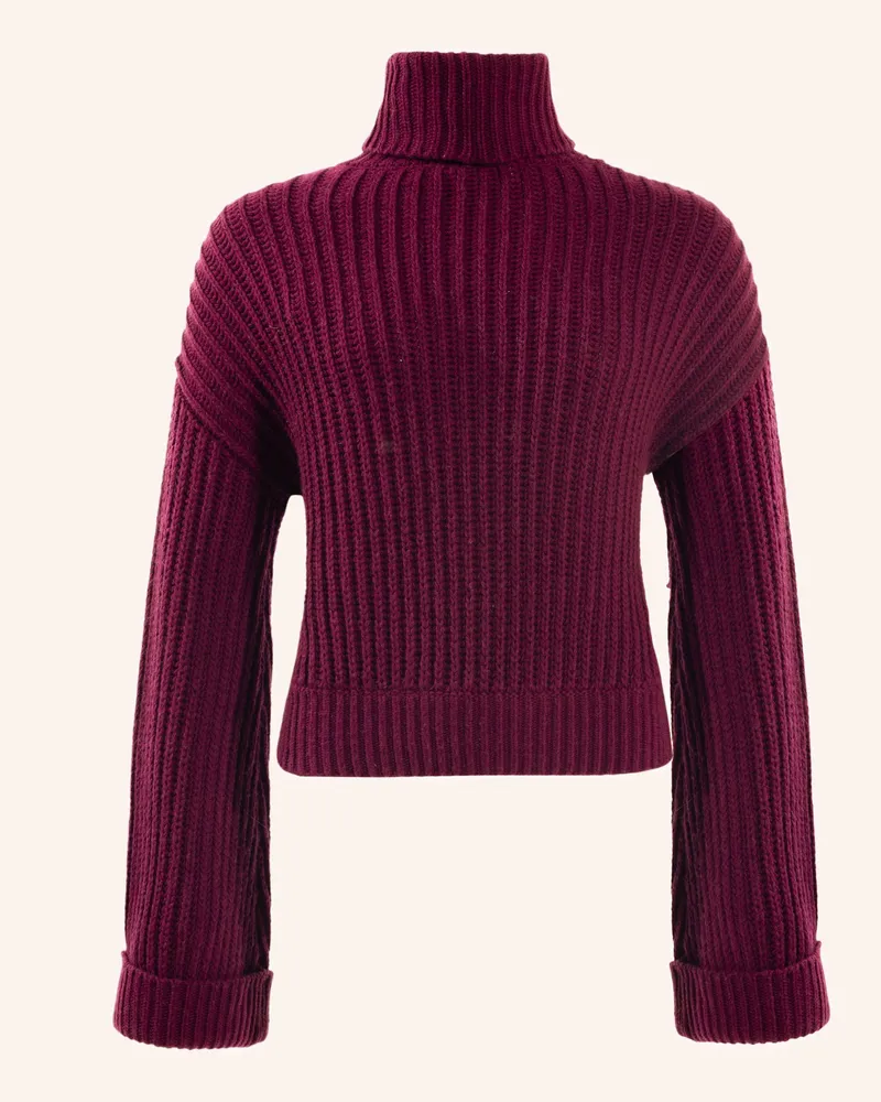 ADLYSH Pullover CROP PULLOVER MIT WOLLE Rot