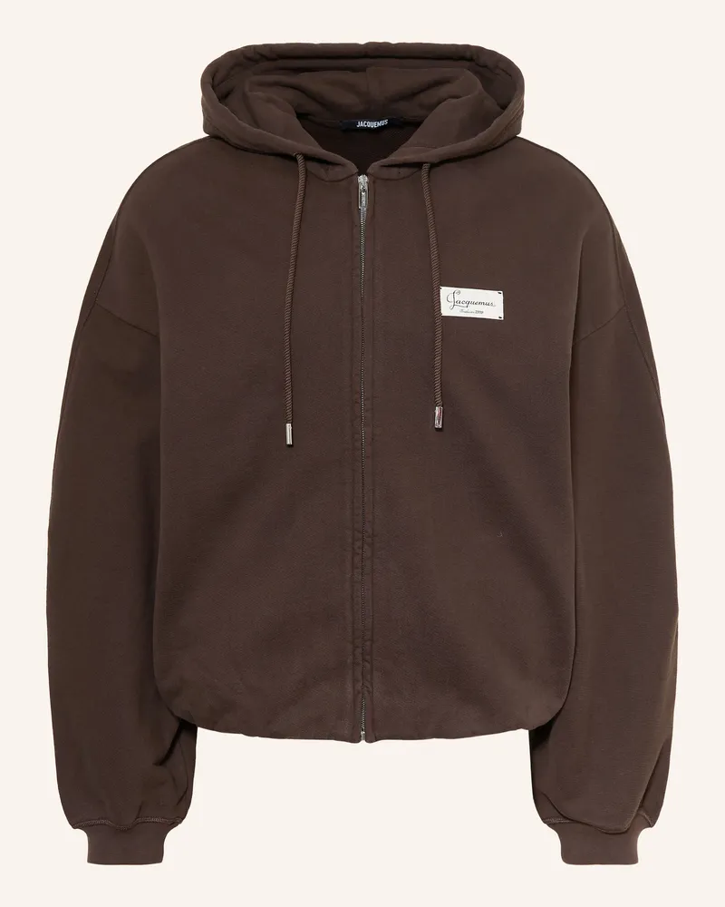 Jacquemus Sweatjacke Le Hoodie Montaigne braun Dunkelbraun