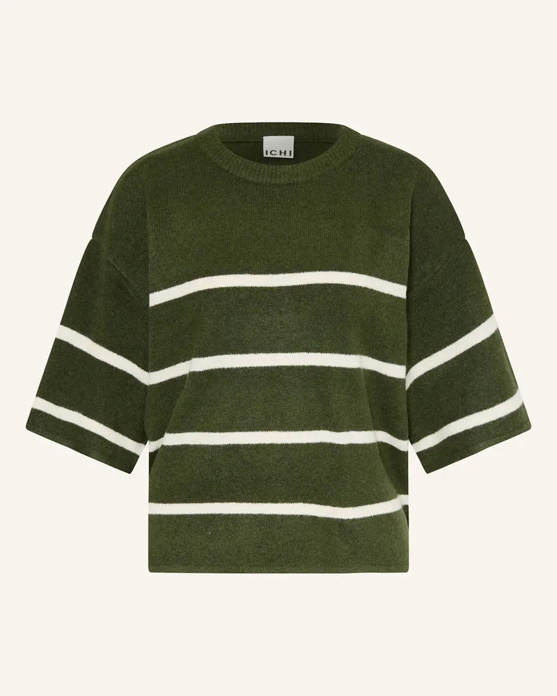 ICHI Strickshirt IHDASLIA Dunkelgrün