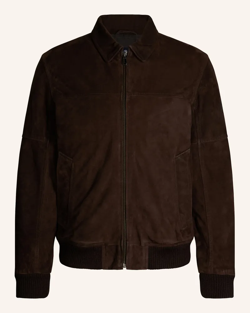 JOOP! Lederjacke Dunkelbraun