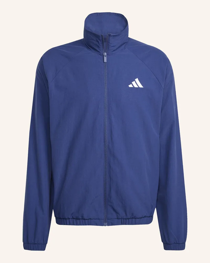 adidas ESSENTIAL WINDBREAKER MIT KLEINEM LOGO Blau