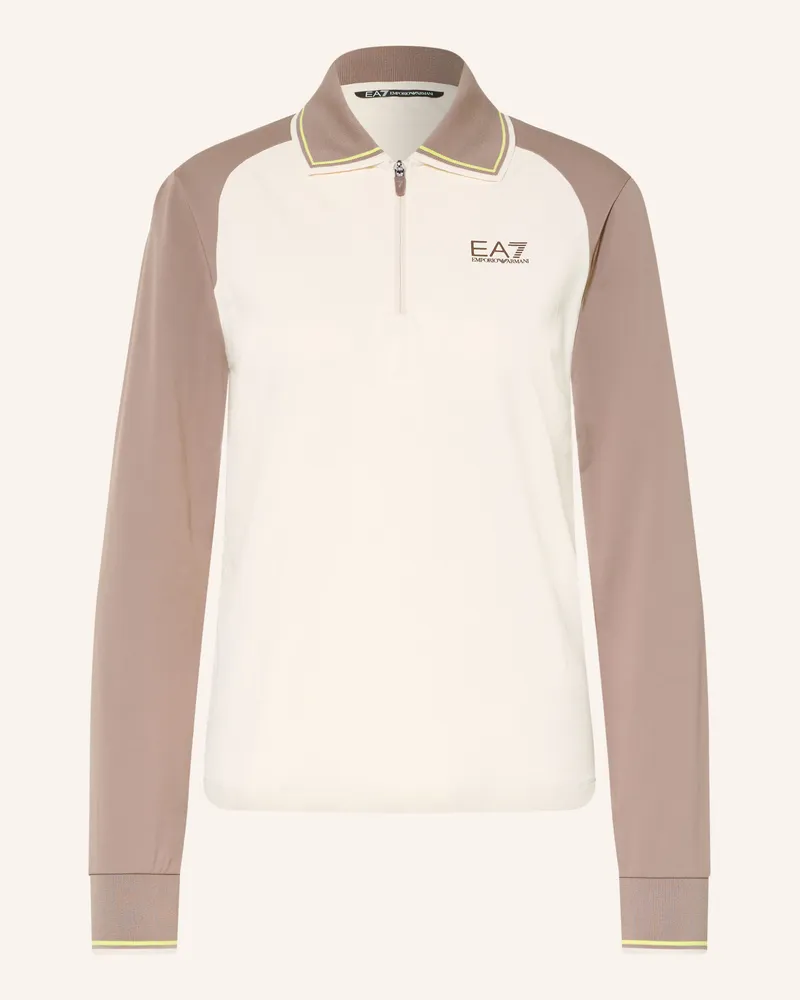 EA7 Funktions-Poloshirt beige Taupe