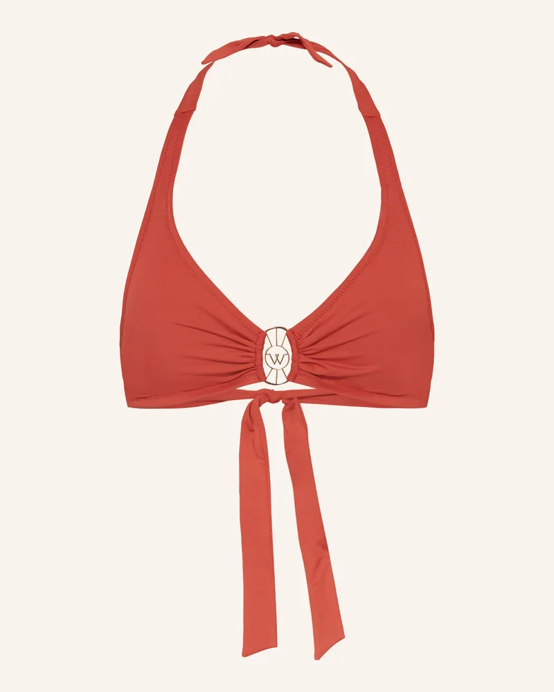 watercult Neckholder-Bikini-Top THE ESSENTIALS Dunkelorange