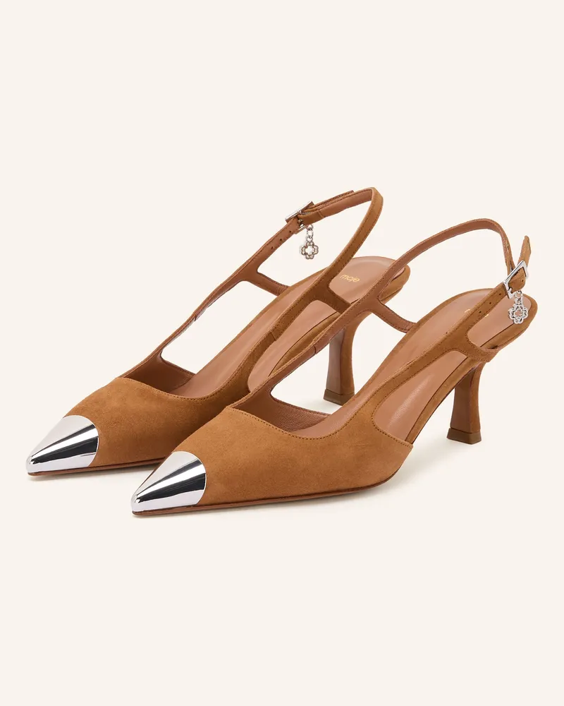 Maje Slingpumps beige Braun