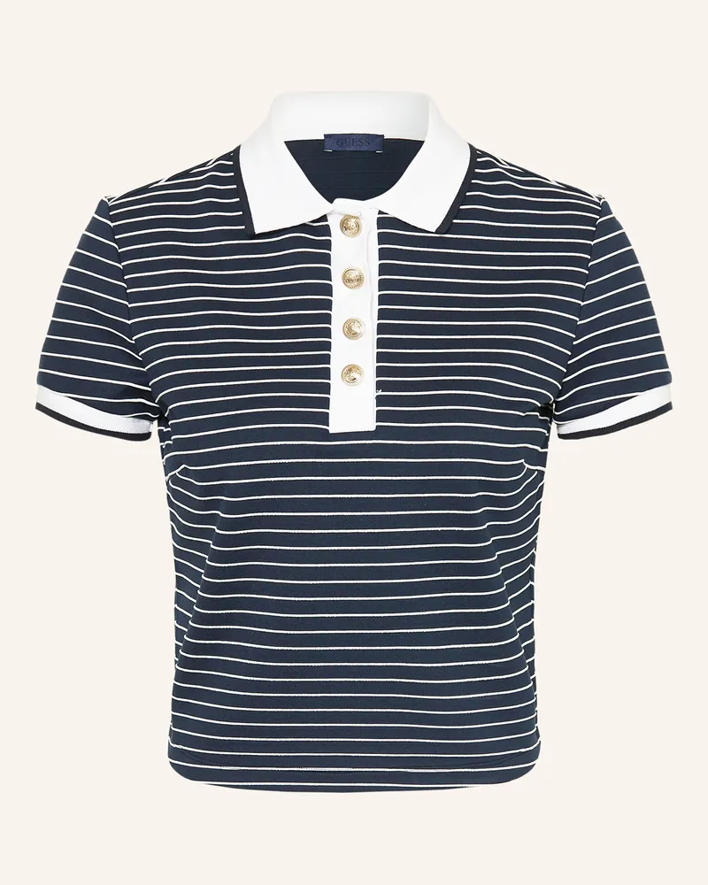 Guess Jersey-Poloshirt blau Dunkelblau