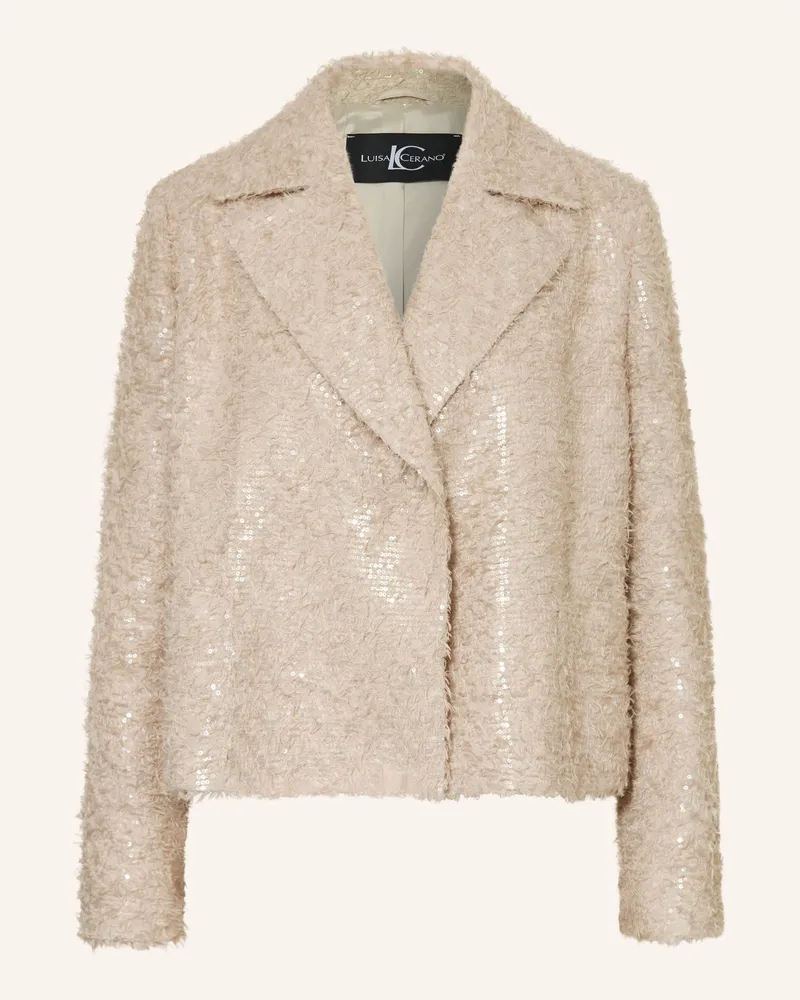 Luisa Cerano Blazer Mit Pailletten beige Beige
