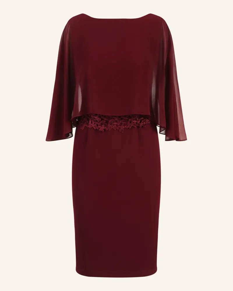 Apart Kleid mit Chiffoncape Rot