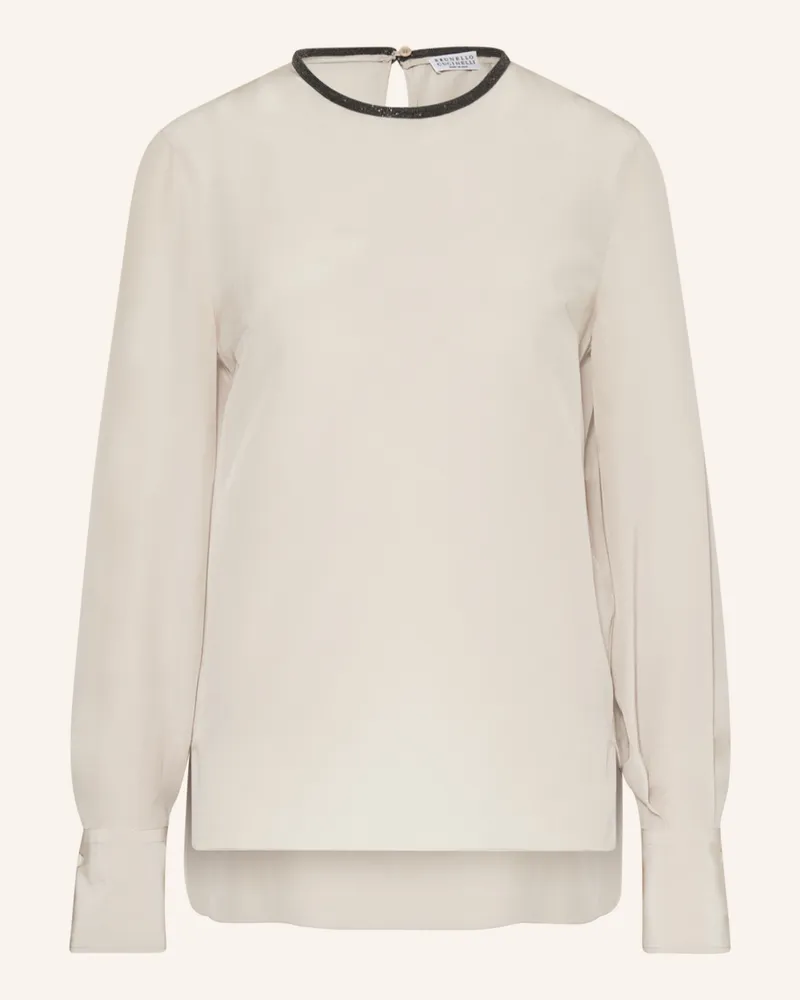 Brunello Cucinelli Blusenshirt aus Seide Beige