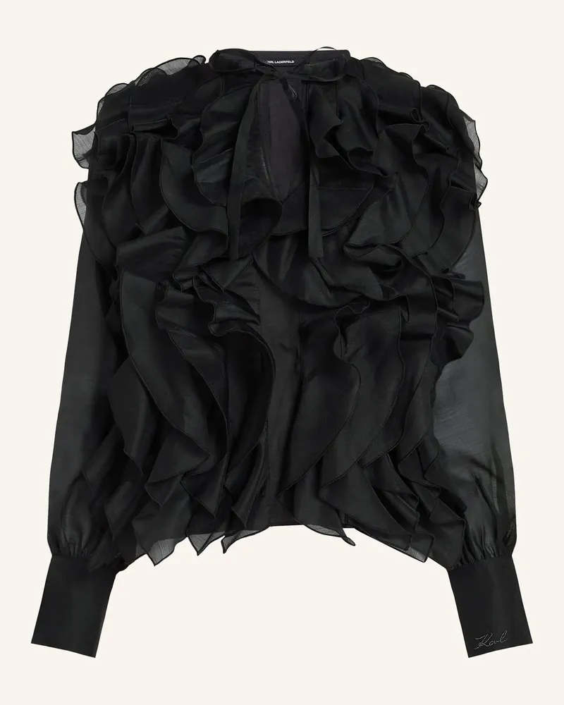 Karl Lagerfeld Bluse schwarz Schwarz