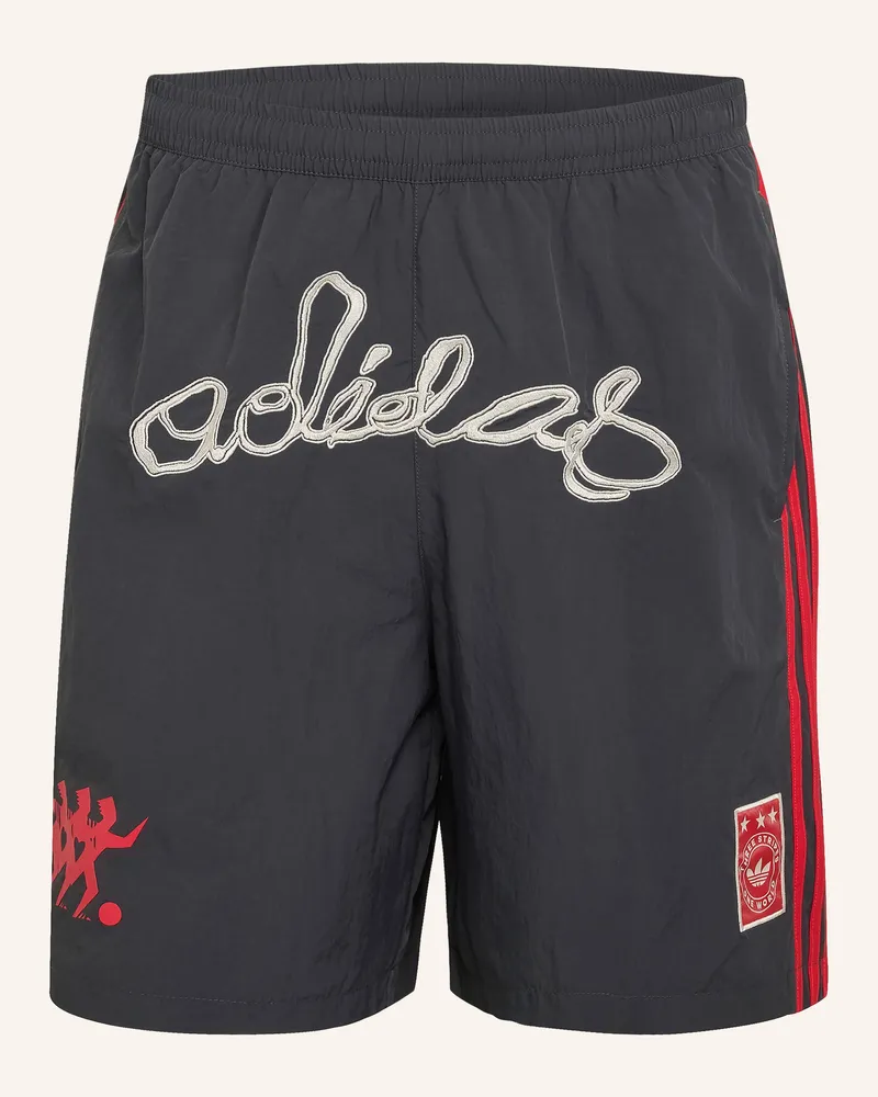 adidas Shorts Originals One World Graphic grau Dunkelgrau