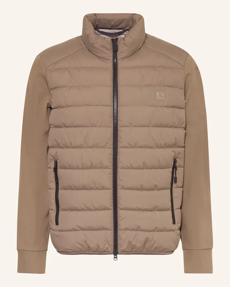 Marc O'Polo Steppjacke im Materialmix Hellbraun