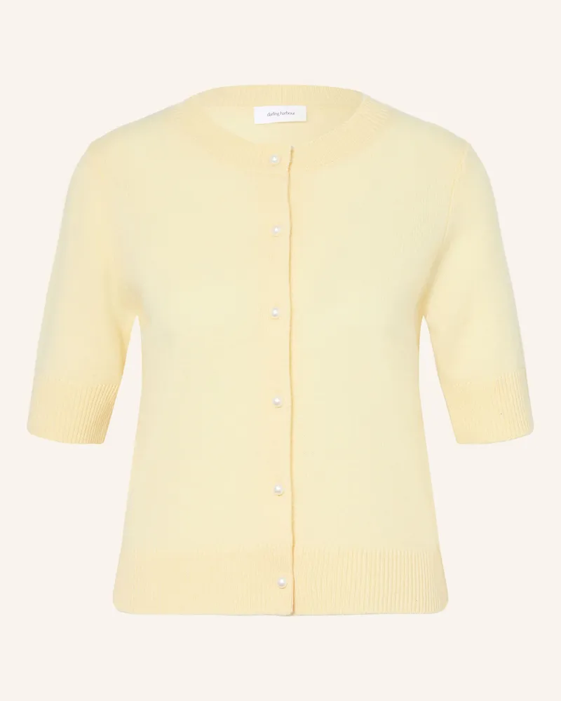Darling Harbour Strickjacke Mit Cashmere Und 3/4-Arm gelb Vanilla