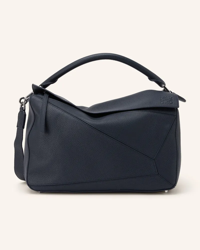 Loewe Schultertasche Puzzle Large blau Dunkelblau