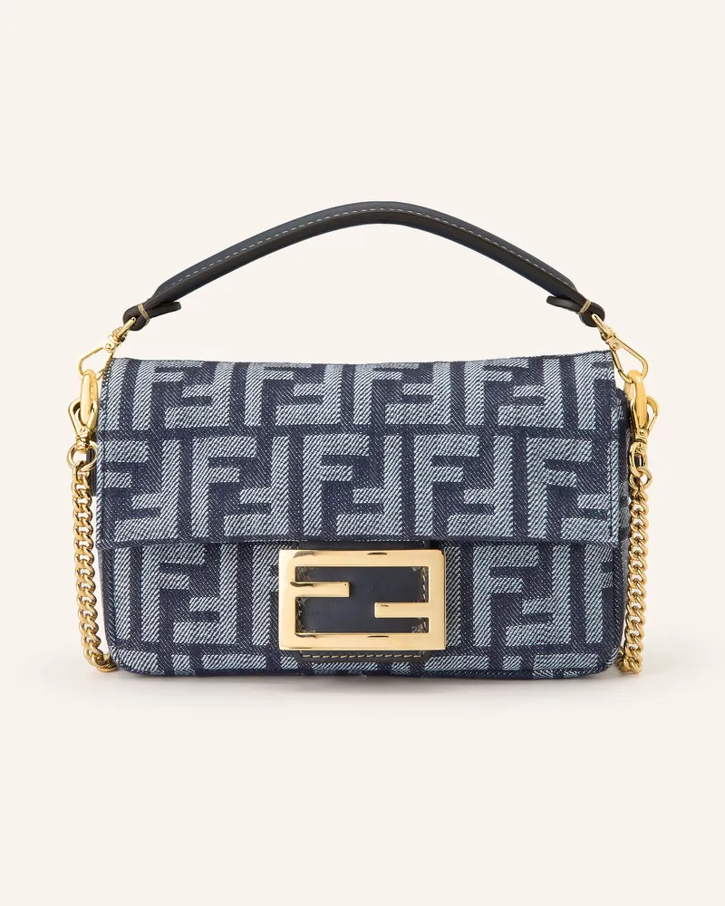 Fendi Handtasche Mini Baguette blau Dunkelblau