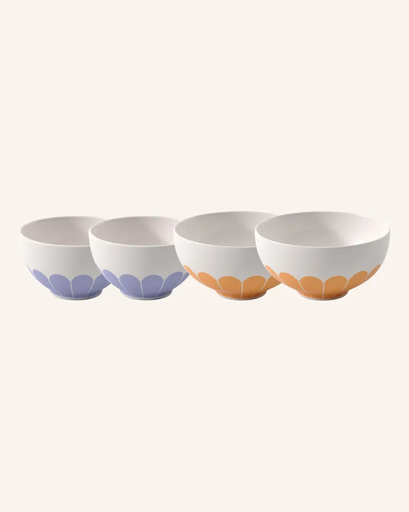 Villeroy & Boch Schale, 4-Teilig Fleur Couleur weiss Gelb
