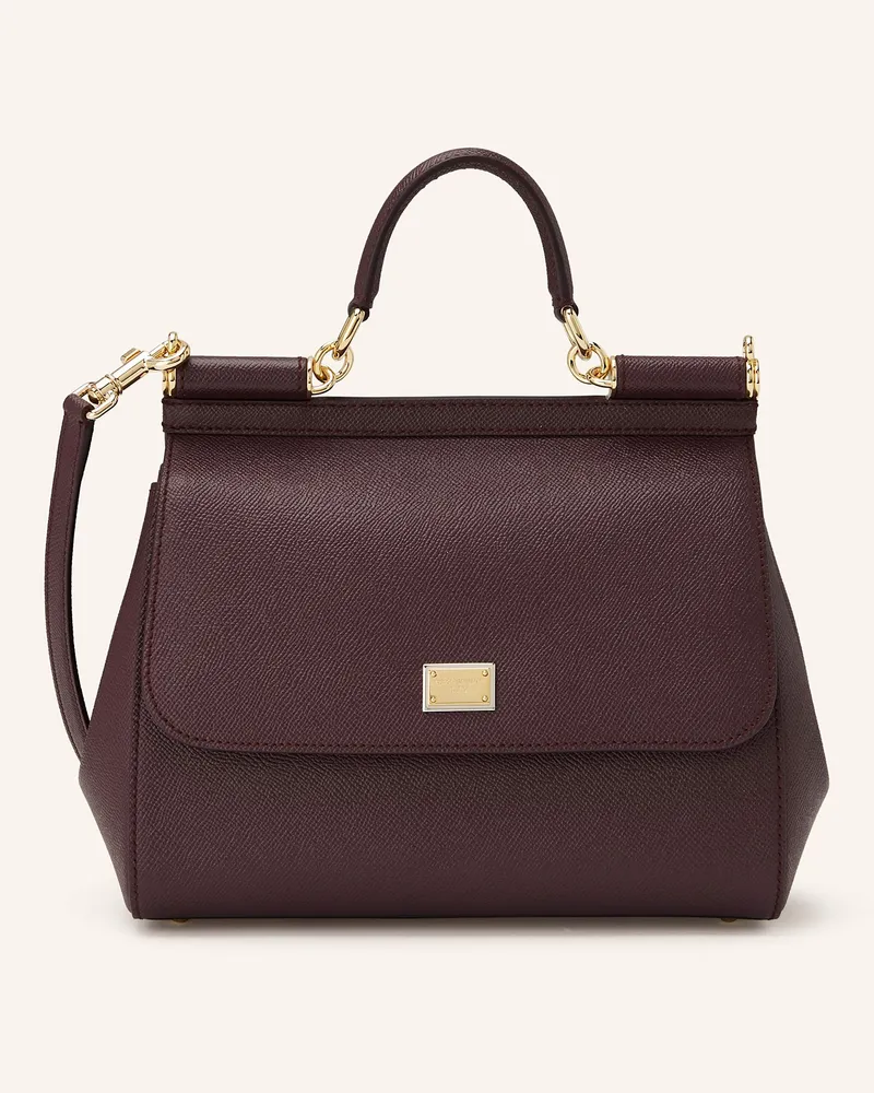 Dolce & Gabbana Handtasche SICILY LARGE Dunkelrot