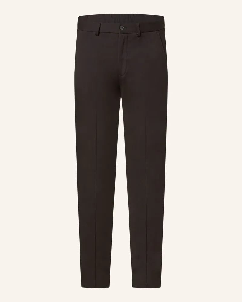 paul Anzughose Extra Slim Fit aus Jersey Schwarz
