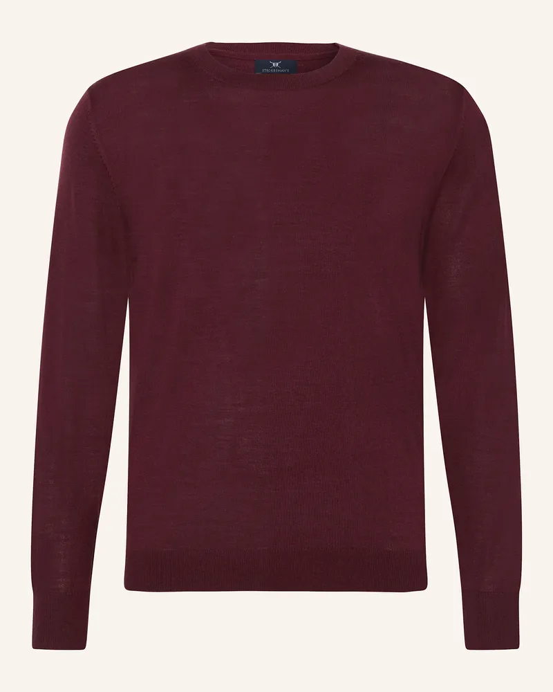 Strokesman's Pullover aus Merinowolle Dunkelrot