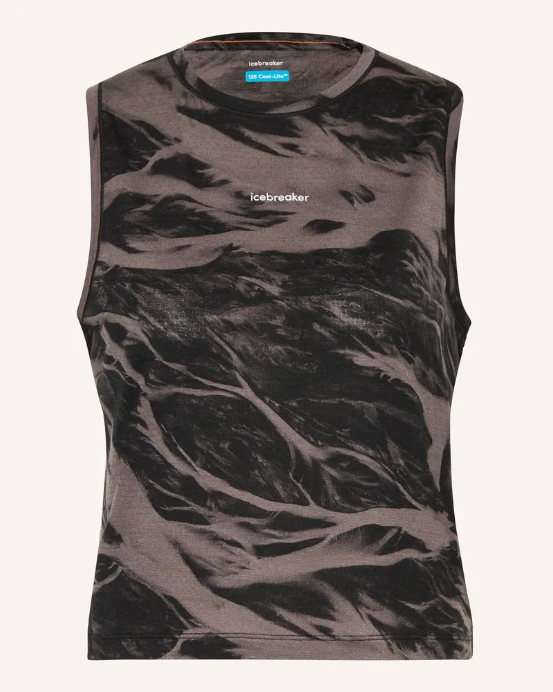 Icebreaker Tanktop 125 Cool-Lite Speed Mit Merinowolle braun Dunkelbraun