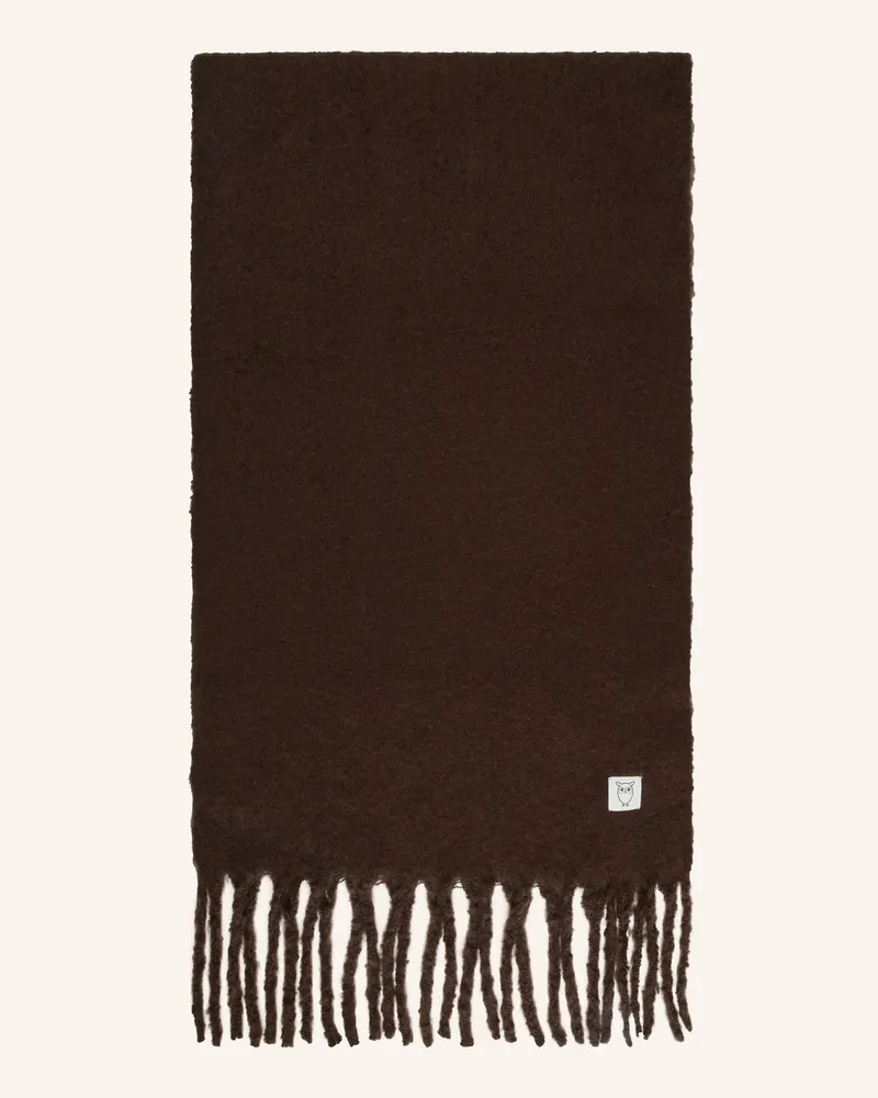 Knowledge Cotton Apparel Schal Dunkelbraun