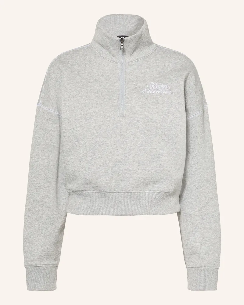Under Armour Sweat-Troyer Ua Rival Fleece Script grau Hellgrau