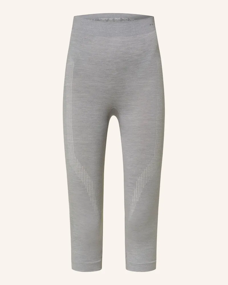Falke Funktionswäsche-Hose WOOL-TECH mit verkürzter Beinlänge und Merinowolle Grau
