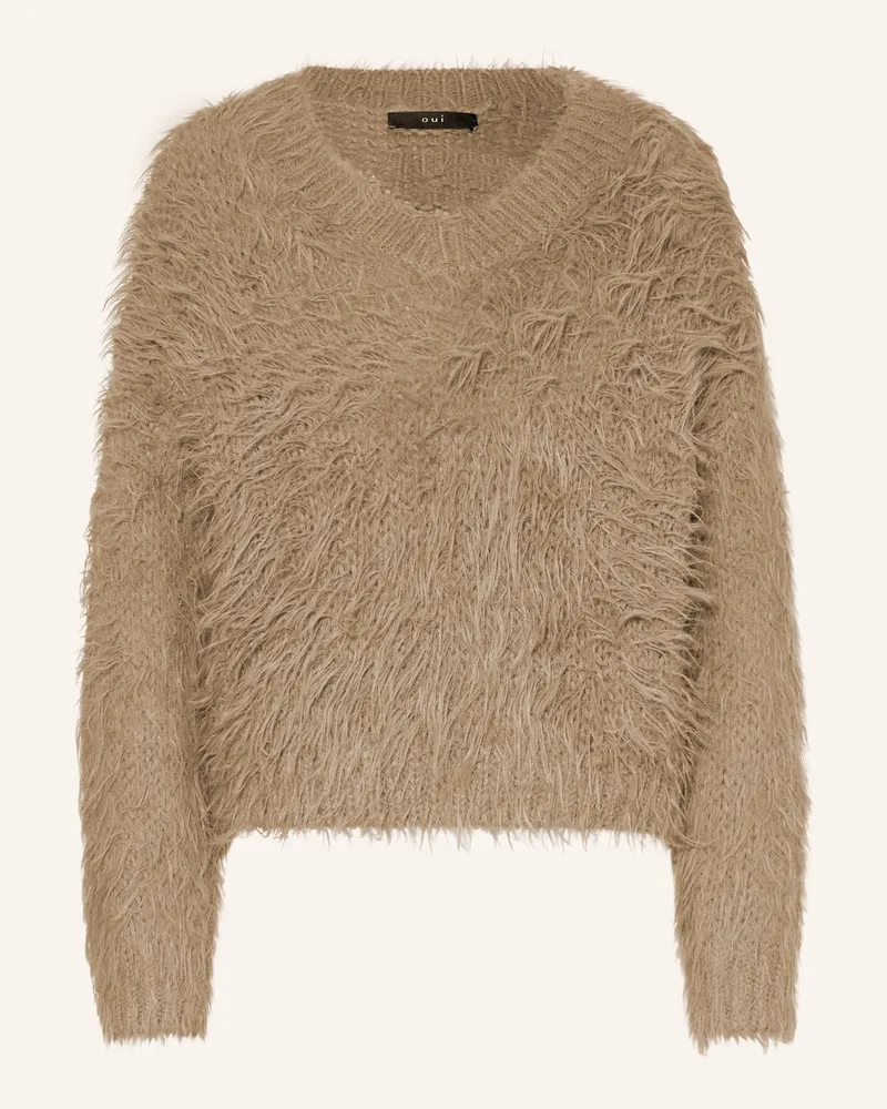 Oui  Pullover gruen Oliv