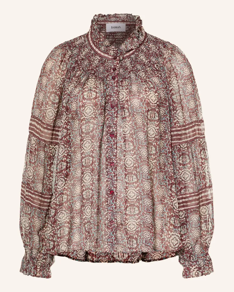 ba&sh Bluse Denna Mit Rüschen rot Dunkelrot