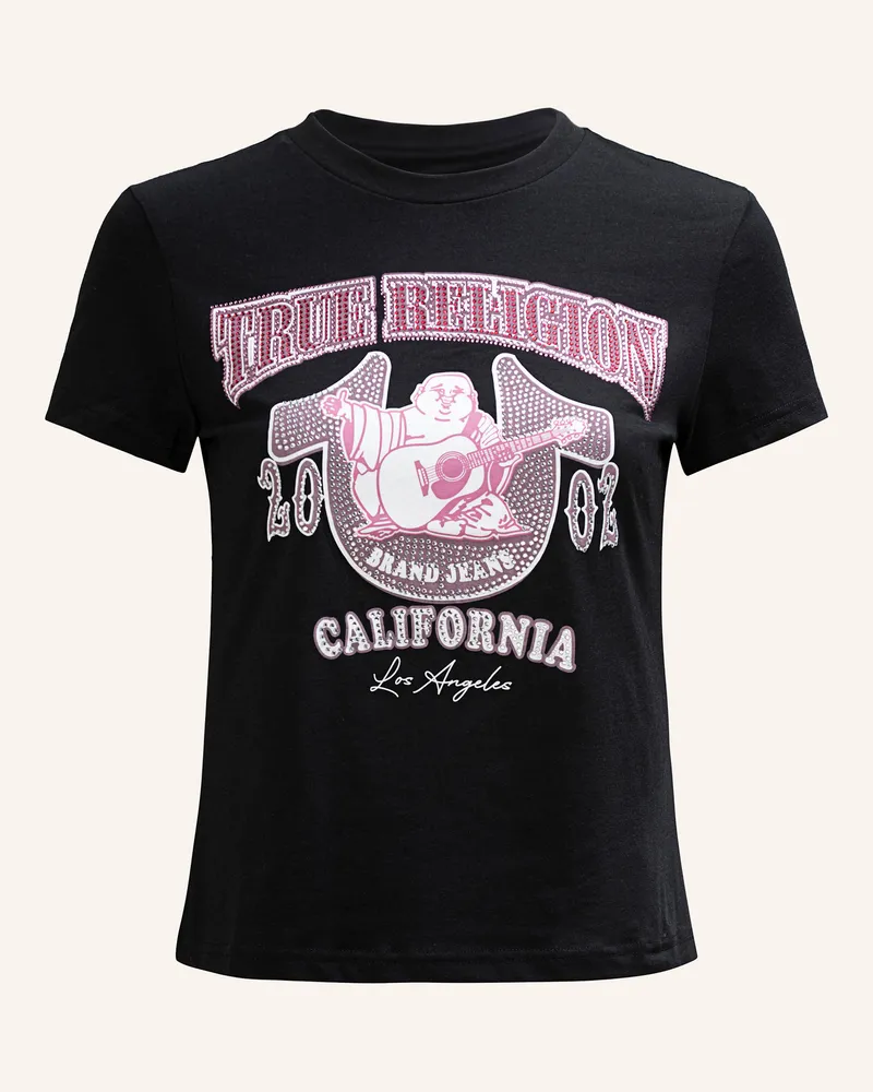 True Religion T-Shirt BUDDHA CRYSTAL Schwarz