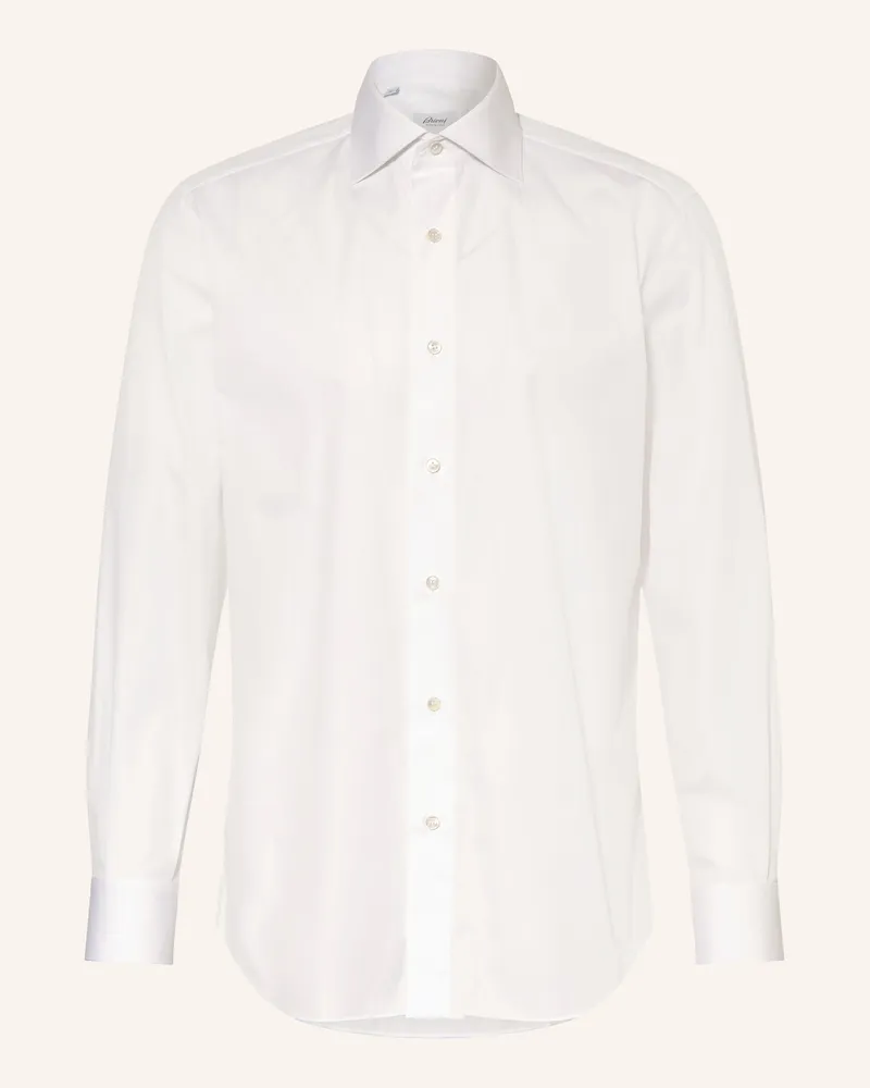 Brioni Hemd Comfort Fit weiss Weiss