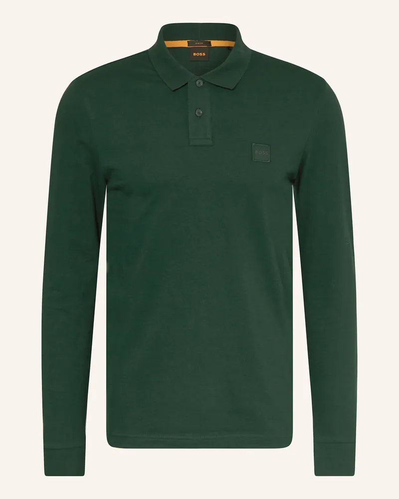 HUGO BOSS Piqué-Poloshirt PASSERBY Slim Fit Dunkelgrün