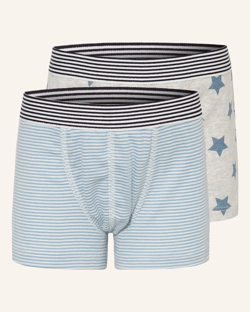 Petit Bateau 2er-Pack Boxershorts Blaugrau