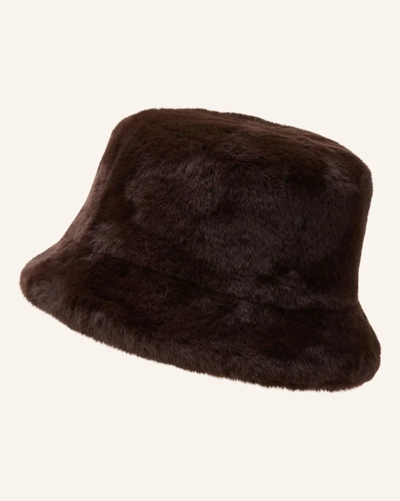 APPARIS Bucket-Hat Amara Aus Kunstfell braun Dunkelbraun