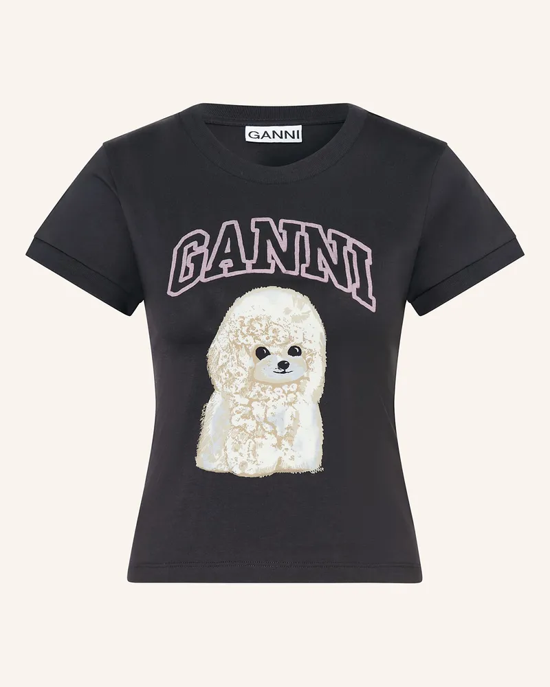 Ganni T-Shirt Schwarz